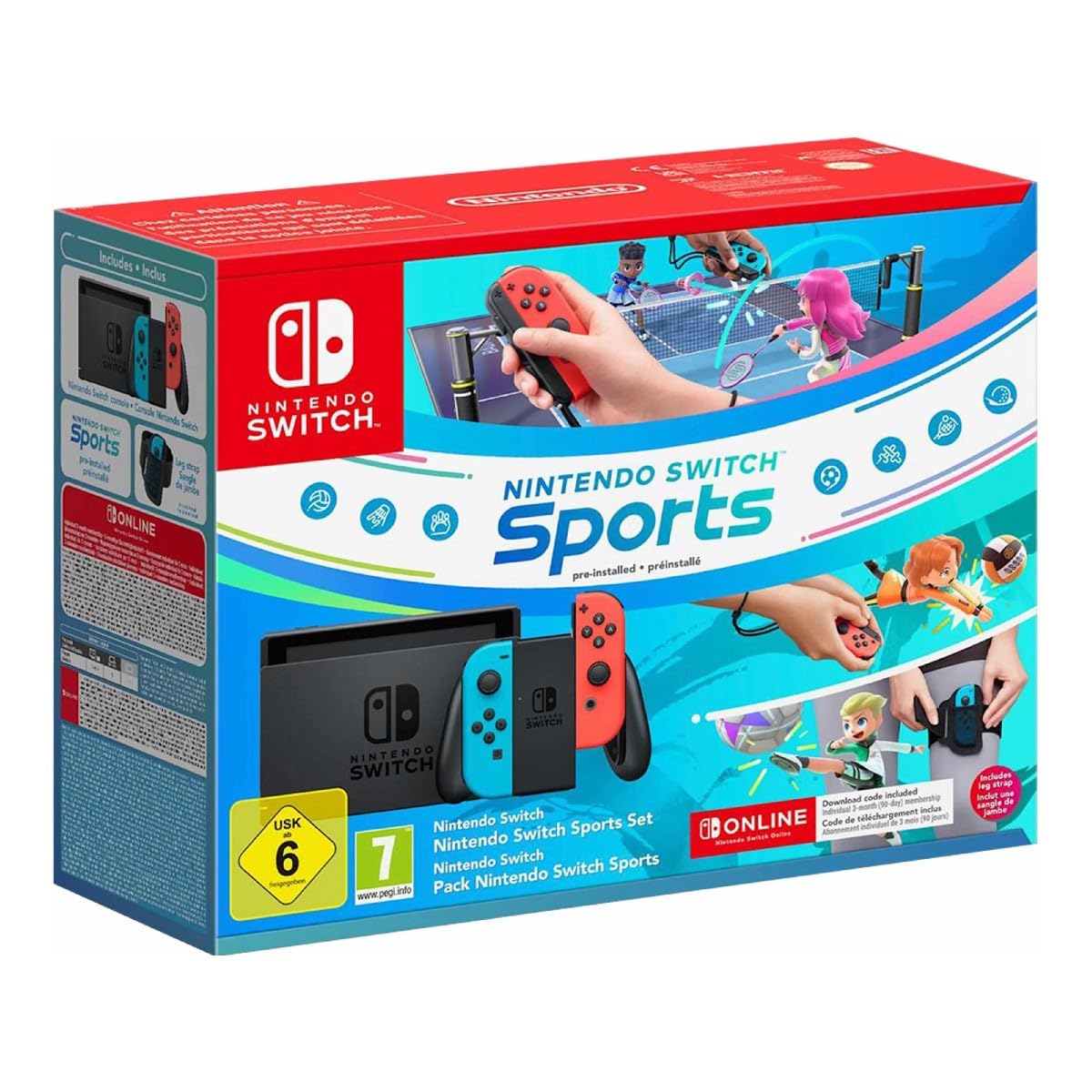 Nintendo Consola Switch V2 + Switch Sports + 12 Meses NSO | Amazon